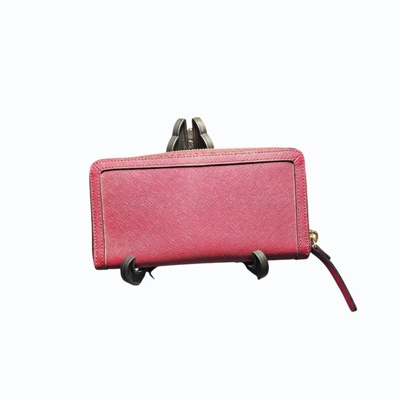 Kate Spade New York Hazel Court Bow Lacey Leather Zip Around Wallet, Merlot EUC - Picture 12 of 15